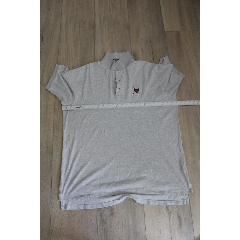 VTG Polo Ralph Lauren Men's XL Gray Golf Crest Polo Shirt Country Club Cotton
